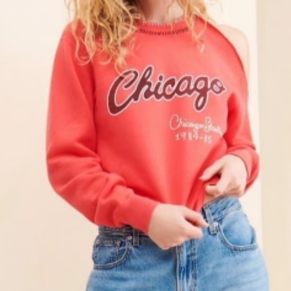 Free people RILEY Chicago sweatshirt  xsmall - Picture 1 of 3